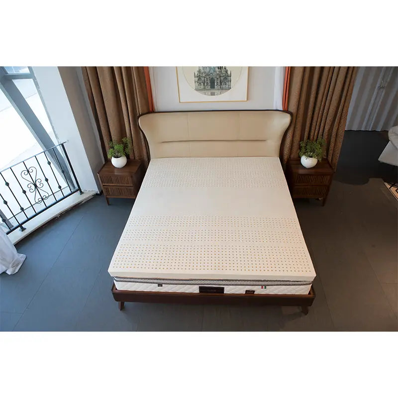 Mattret en latex plat à 7 zones Queen Size